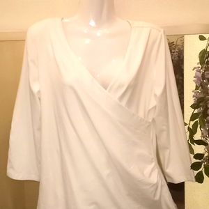 Travelsmith Cream Surple Knit Top